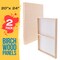 Unfinished Cradled Wood Panels for Painting, 2 Pack of 20x24 inch - Gallery Birch Wooden Canvas Boards 1-1/2" Deep - Mixed-Media Craft, Acrylic, Oil, Encaustic, Paint Pouring